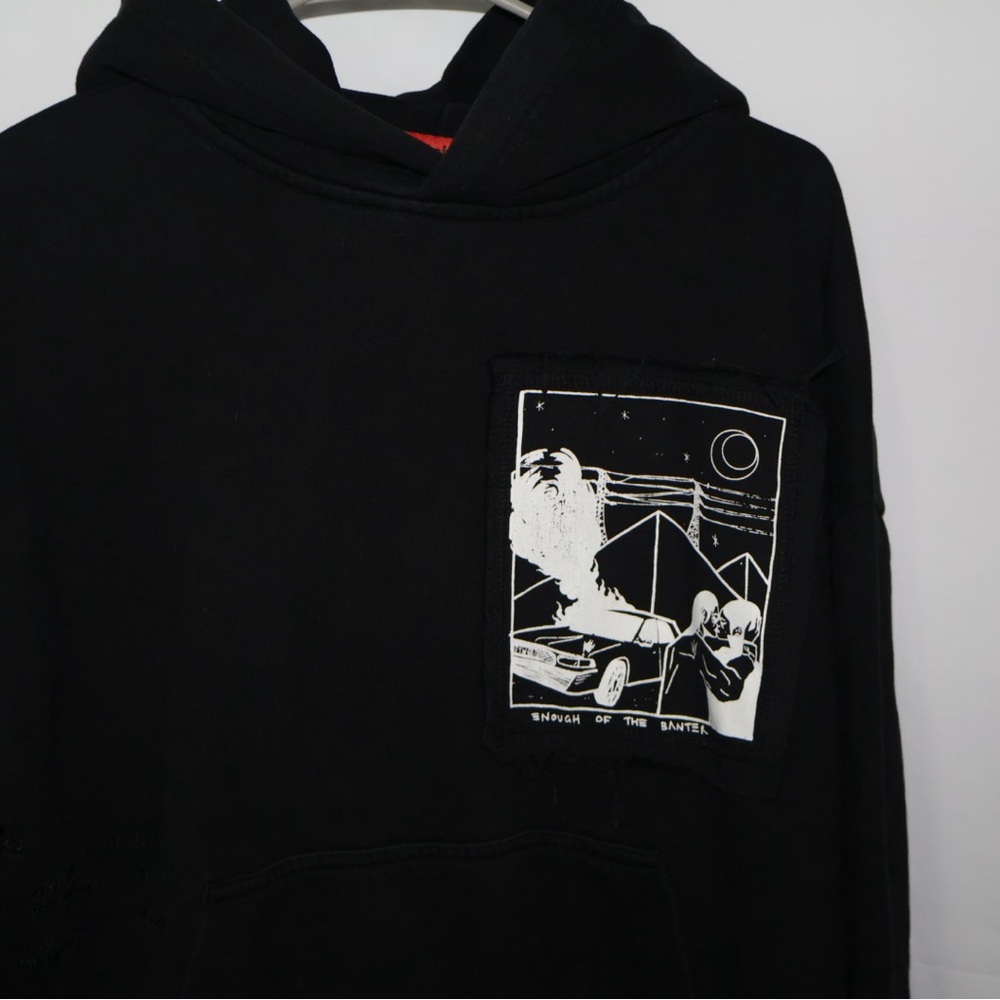 Black Hoodie with Minimalist Graphic Design